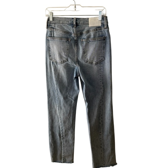 Aritzia Denim Forum The Arlo High Rise Seam Straight Jean 27 Light Blue Indigo - Picture 10 of 17